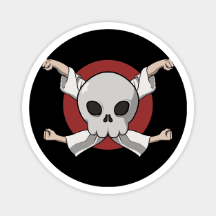 Karate crew Jolly Roger pirate flag (no caption) Magnet